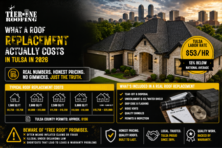 What a Roof Replacement Actually Costs in Tulsa in 2026